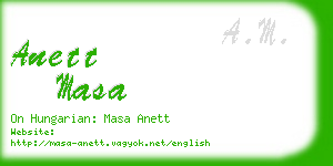 anett masa business card